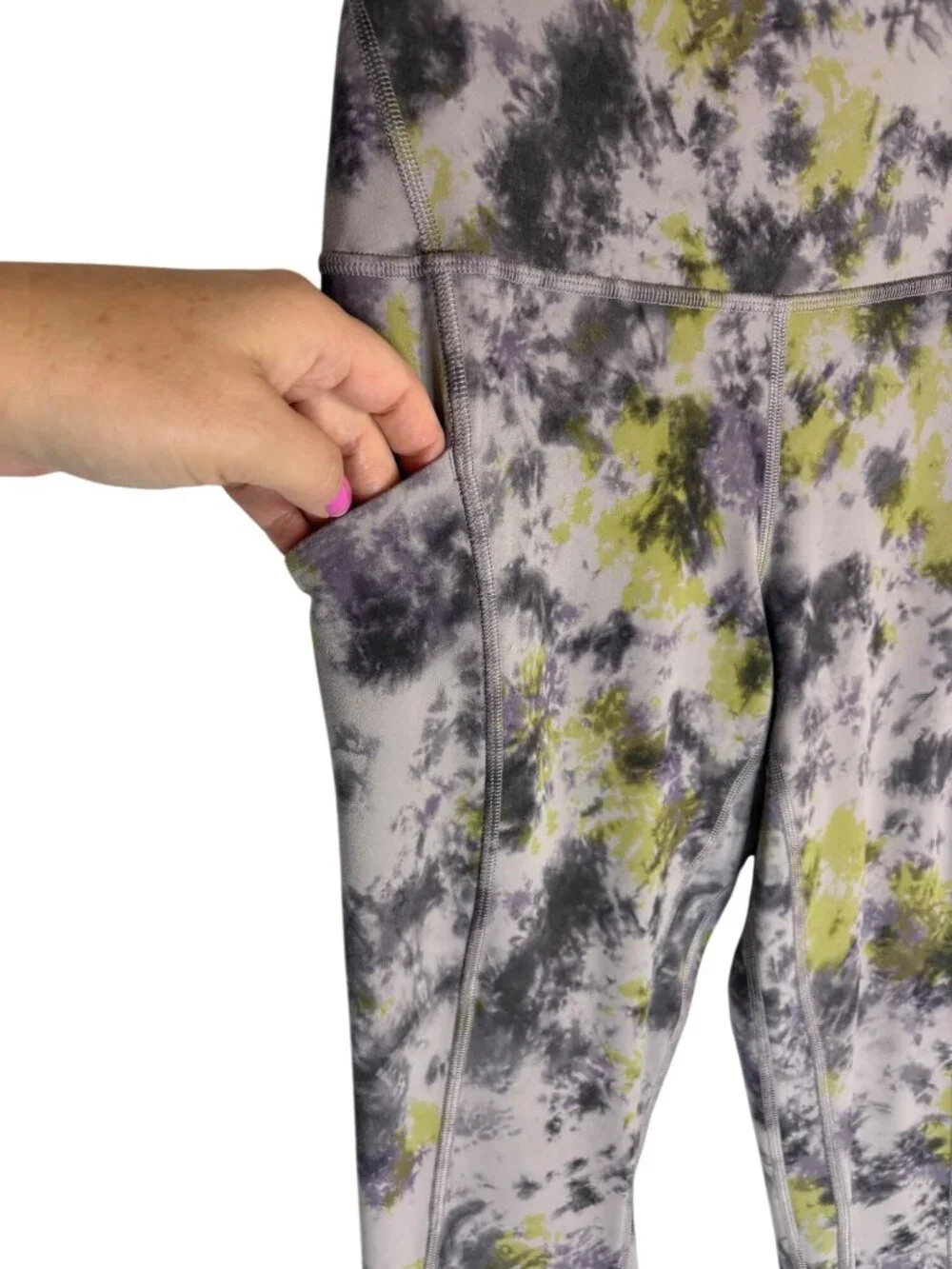 Lululemon Align High-Rise Pant Pockets Full Length Tie Dye Mauve Nulu-sz 4